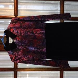 Amy Byer: bergundy and black velour-like dress for girls
